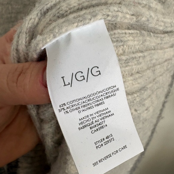 CAbi Downhill Grey Half-Zip Sweater Colorful Stripes Chic Women’s Large #4815 - Picture 7 of 8